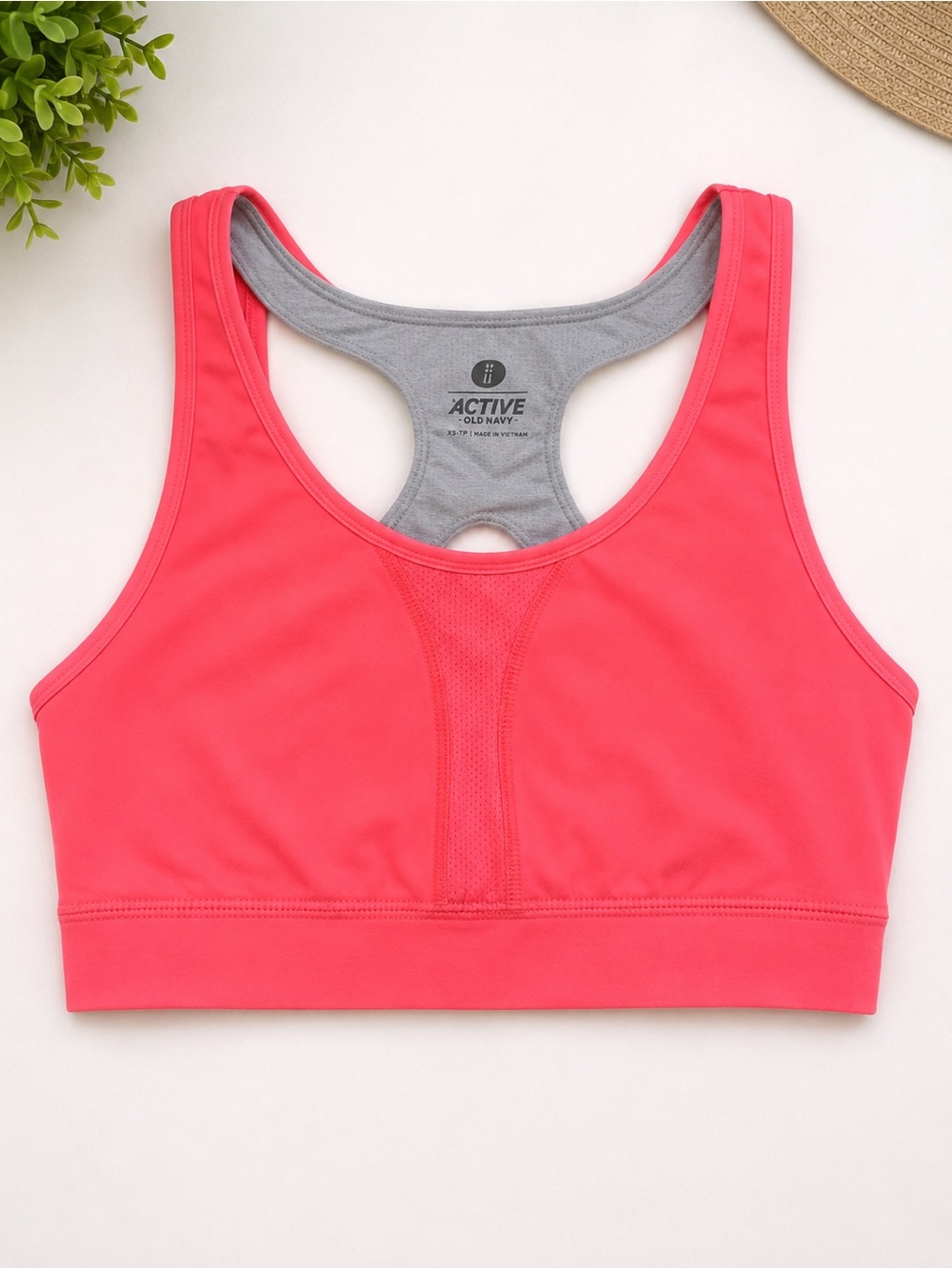 Old Navy Active Bright Coral Racerback Sports Bra